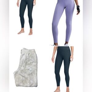 Nike Black and Lavender Leggings Trio
